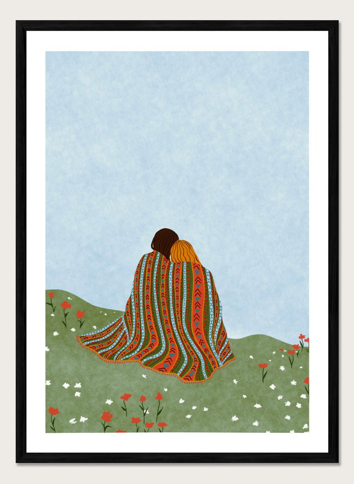Ceyda Alasar - Cozy Hillside Embrace Art Print_Sugar & Canvas_Ceyda Alasar