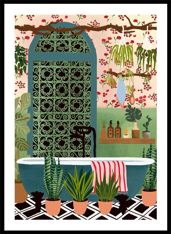 Ceyda Alasar - Lush Botanical Bath Art Print_Sugar & Canvas_Ceyda Alasar