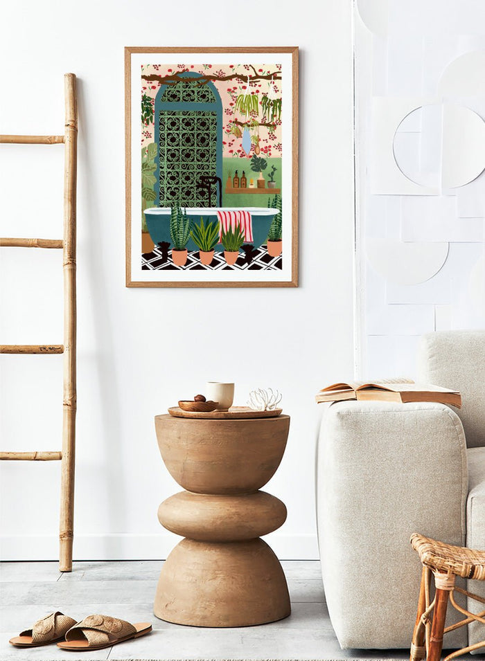 Ceyda Alasar - Lush Botanical Bath Art Print_Sugar & Canvas_Ceyda Alasar