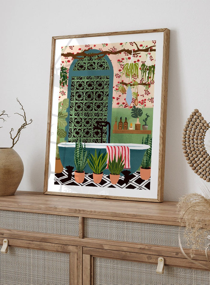 Ceyda Alasar - Lush Botanical Bath Art Print_Sugar & Canvas_Ceyda Alasar