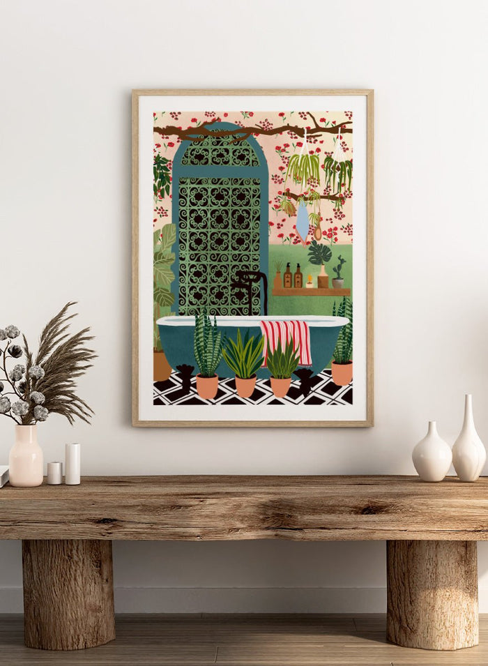 Ceyda Alasar - Lush Botanical Bath Art Print_Sugar & Canvas_Ceyda Alasar