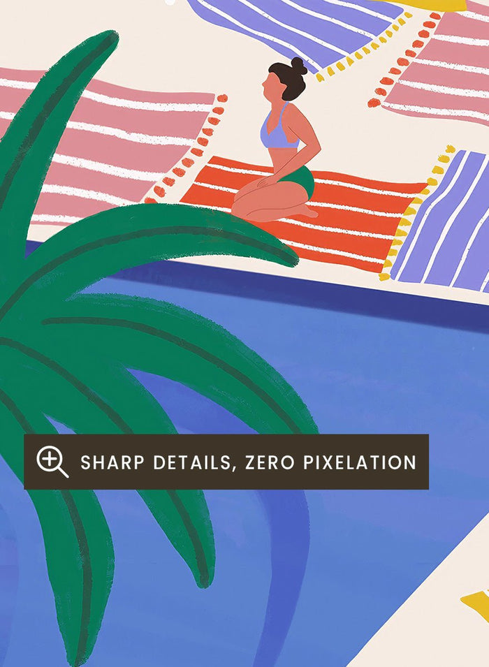 Ceyda Alasar - Mediterranean Poolside Retreat Art Print_Sugar & Canvas_Ceyda Alasar