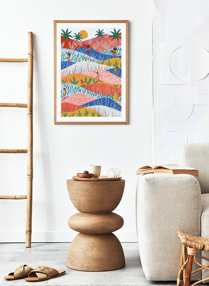 Ceyda Alasar - Tropical Surf Girls Art Print_Sugar & Canvas_Ceyda Alasar
