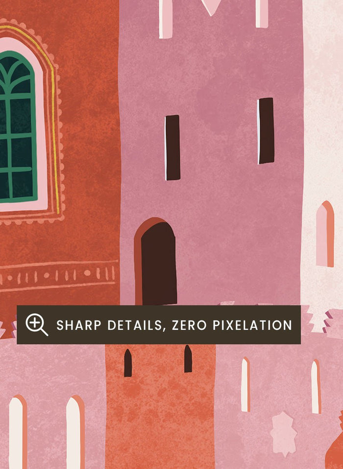 Ceyda Alasar - Vibrant Moroccan City Art Print_Sugar & Canvas_Ceyda Alasar