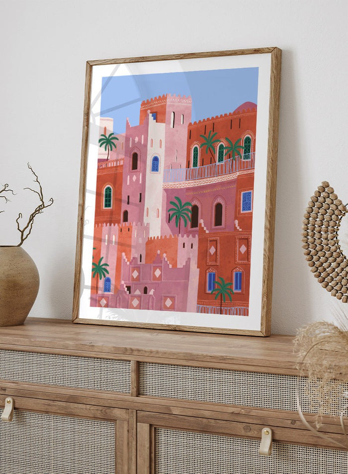 Ceyda Alasar - Vibrant Moroccan City Art Print_Sugar & Canvas_Ceyda Alasar