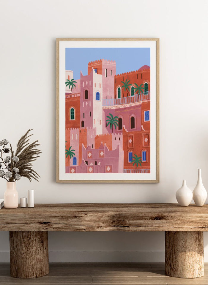 Ceyda Alasar - Vibrant Moroccan City Art Print_Sugar & Canvas_Ceyda Alasar