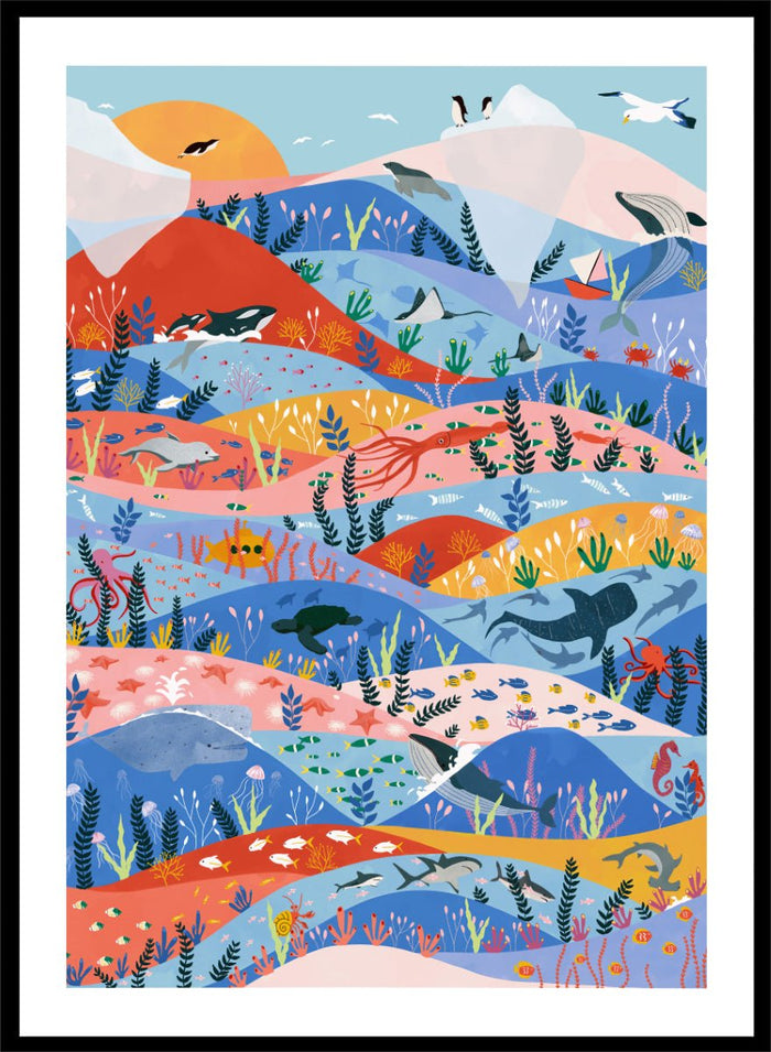 Ceyda Alasar - Vibrant Ocean Life Art Print_Sugar & Canvas_Ceyda Alasar