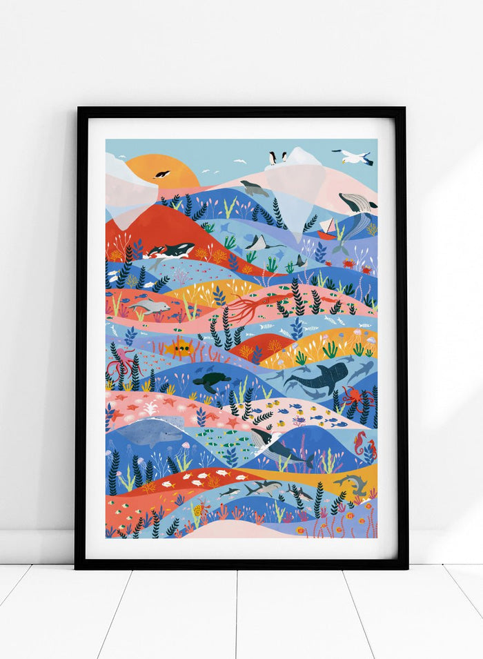 Ceyda Alasar - Vibrant Ocean Life Art Print_Sugar & Canvas_Ceyda Alasar