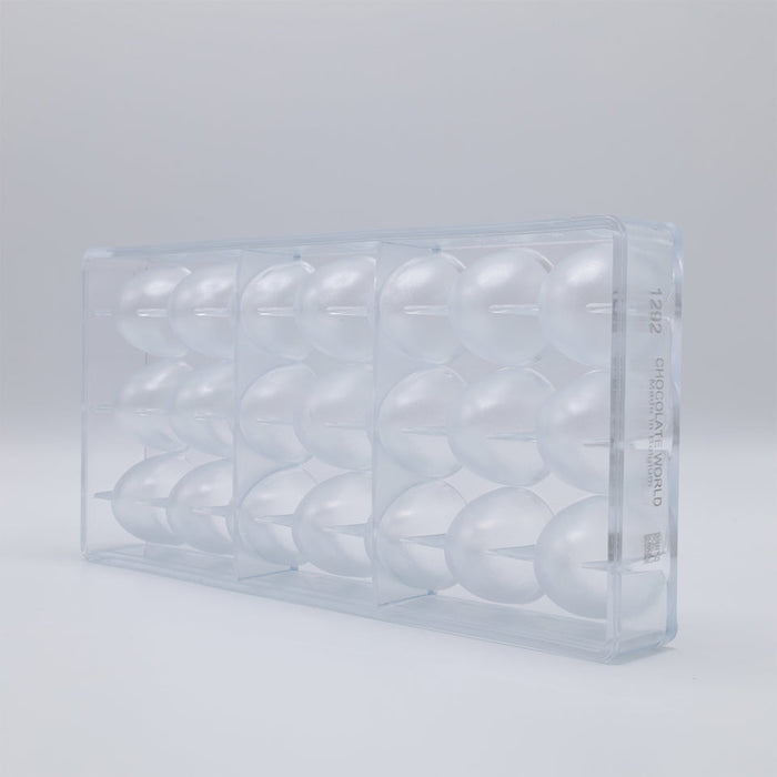 Chocolate World American Truffle (Small) Polycarbonate Chocolate Mold – 1.38 in diameter x 1.18 in, 21 Cavities