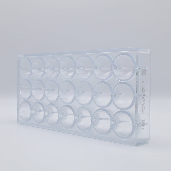 Chocolate World American Truffle (Small) Polycarbonate Chocolate Mold – 1.38 in diameter x 1.18 in, 21 Cavities