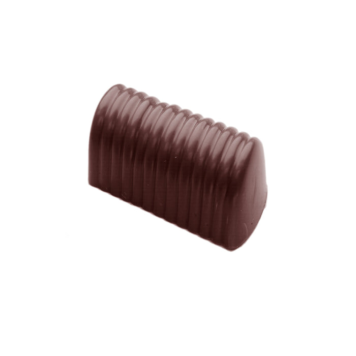 Chocolate World Arc polycarbonate chocolate mold 2342CW with 21 cavities, professional Belgian confectionery mold for bonbons and pralines, clear polycarbonate arc chocolate mould 2342CW
