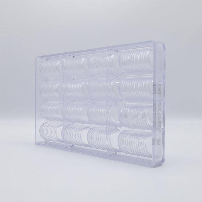 Chocolate World Arc Polycarbonate Chocolate Mold – ~1.57 x 0.79 x 0.59 in, 21 Cavities