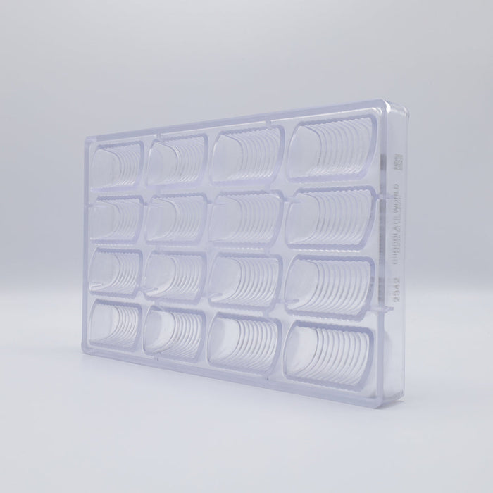 Chocolate World Arc Polycarbonate Chocolate Mold – ~1.57 x 0.79 x 0.59 in, 21 Cavities
