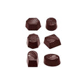 Chocolate World Assortment Small (6 Figures) polycarbonate chocolate mold 2371CW with 18 cavities, professional Belgian confectionery mold for bonbons and pralines, clear polycarbonate assortment small (6 figures) chocolate mould 2371CW
