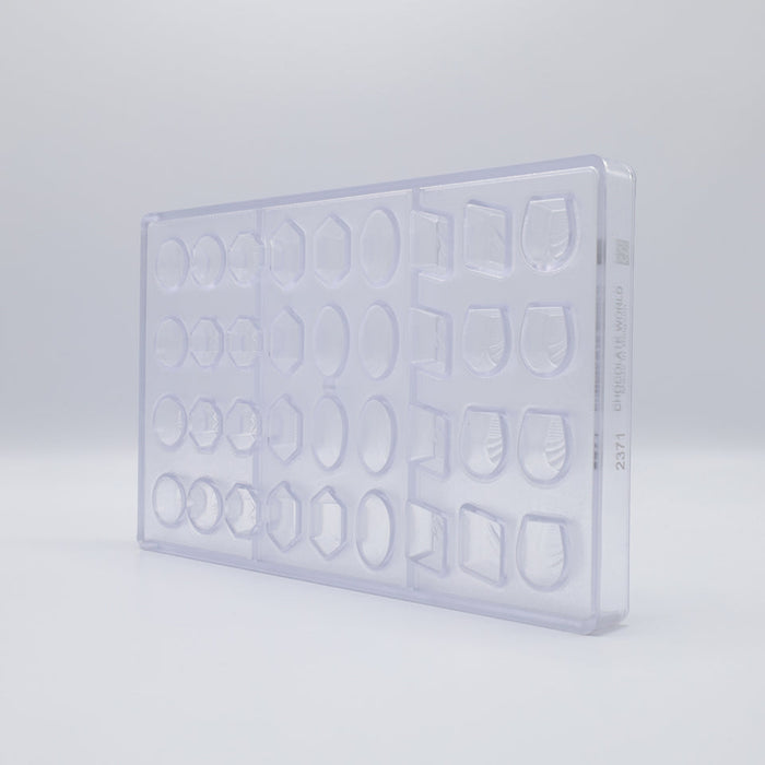 Chocolate World Assortment Small (6 Figures) Polycarbonate Chocolate Mold – ~0.98 x 0.79 x 0.39 in, 18 Cavities