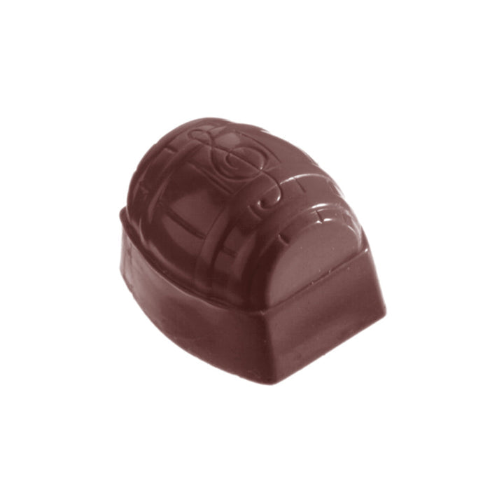 Chocolate World Barrel polycarbonate chocolate mold 2385CW with 8 cavities, professional Belgian confectionery mold for bonbons and pralines, clear polycarbonate barrel chocolate mould 2385CW