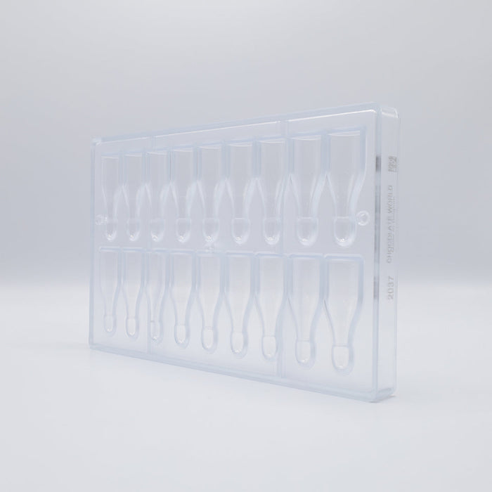 Chocolate World Bottle 22g Polycarbonate Chocolate Mold – Recto/Verso Double Mold, 5 Complete 3D Bottles