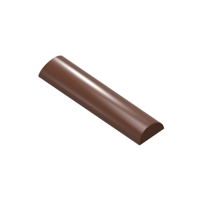 Chocolate World Buche Smooth polycarbonate chocolate mold 1908CW with 7 cavities, professional Belgian confectionery mold for bonbons and pralines, clear polycarbonate buche smooth chocolate mould 1908CW