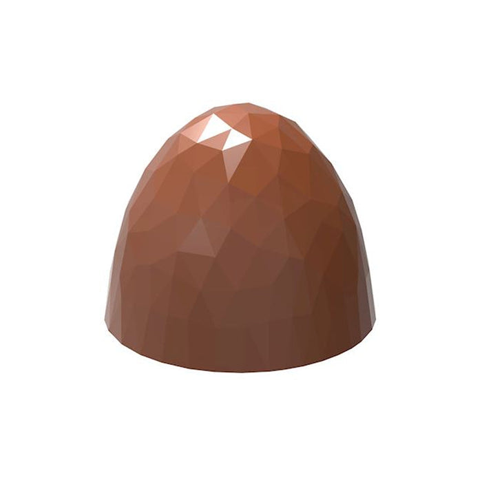 Chocolate World Bullet Facet polycarbonate chocolate mold 1923CW with 21 cavities, professional Belgian confectionery mold for bonbons and pralines, clear polycarbonate bullet facet chocolate mould 1923CW