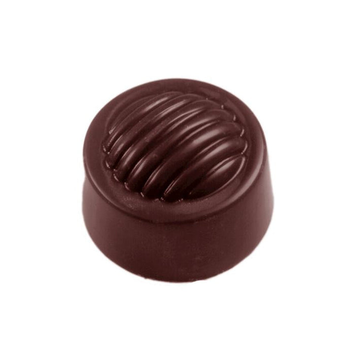 Chocolate World Caramel polycarbonate chocolate mold 2323CW with 24 cavities, professional Belgian confectionery mold for bonbons and pralines, clear polycarbonate caramel chocolate mould 2323CW