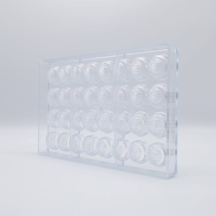 Chocolate World Caramel Polycarbonate Chocolate Mold – ~1.38 x 0.87 x 0.47 in, 24 Cavities