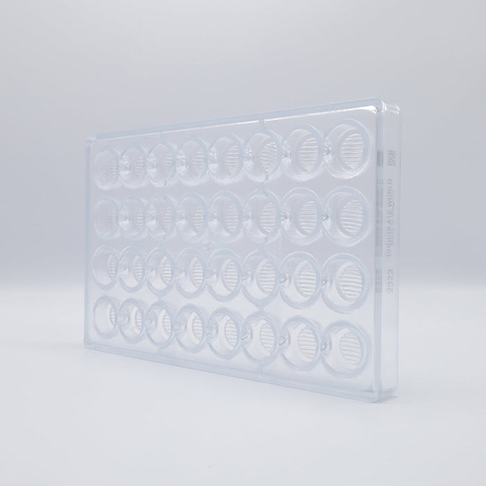Chocolate World Caramel Polycarbonate Chocolate Mold – ~1.38 x 0.87 x 0.47 in, 24 Cavities