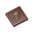 Chocolate World Caraque Cocoa Bean polycarbonate chocolate mold 1901CW with 24 cavities (3x8 layout), professional Belgian cocoa bean flat decoration mold, clear polycarbonate caraque cocoa bean mould 1901CW
