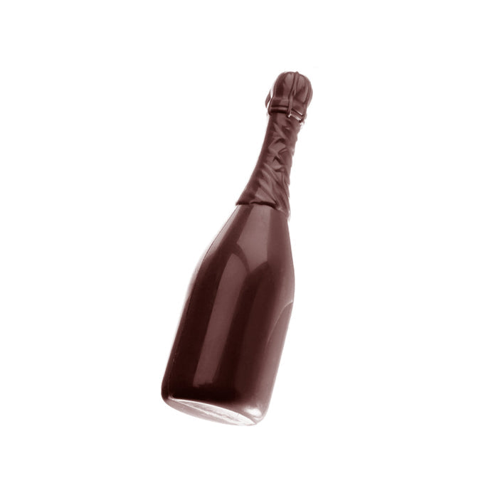 Chocolate World Champagne Bottle (Half-Litre) polycarbonate chocolate mold 1257CW with 1 cavity, professional Belgian confectionery mold for bonbons and pralines, clear polycarbonate champagne bottle (half-litre) chocolate mould 1257CW