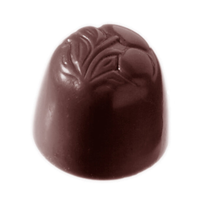 Chocolate World Cherry polycarbonate chocolate mold 1434CW with 21 cavities, professional Belgian confectionery mold for bonbons and pralines, clear polycarbonate cherry chocolate mould 1434CW