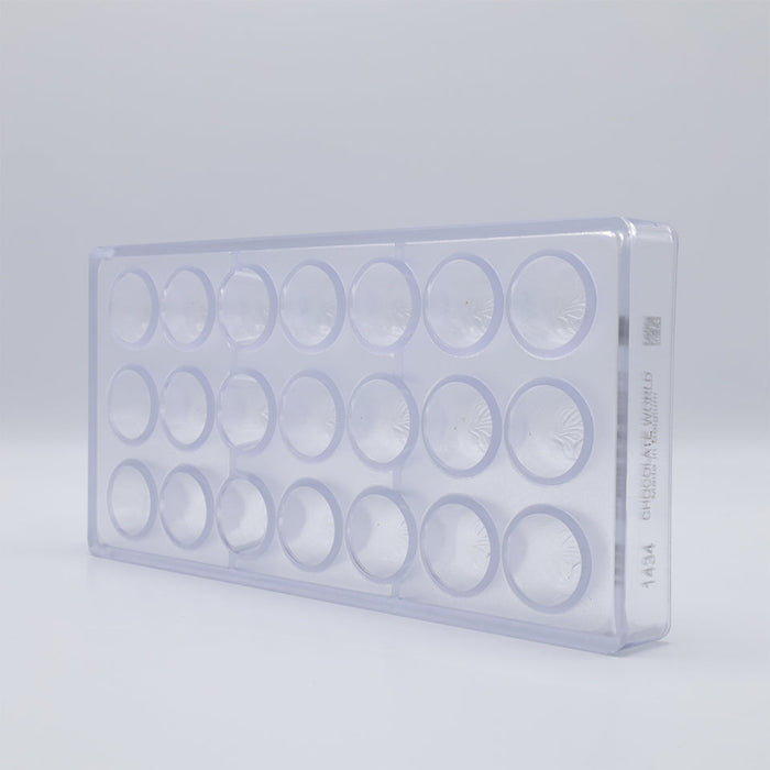 Chocolate World Cherry Polycarbonate Chocolate Mold – 1.18 in diameter x 0.87 in, 21 Cavities