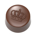 Chocolate World Chocolate Crown polycarbonate chocolate mold 1884CW with 21 cavities, professional Belgian confectionery mold for bonbons and pralines, clear polycarbonate chocolate crown chocolate mould 1884CW