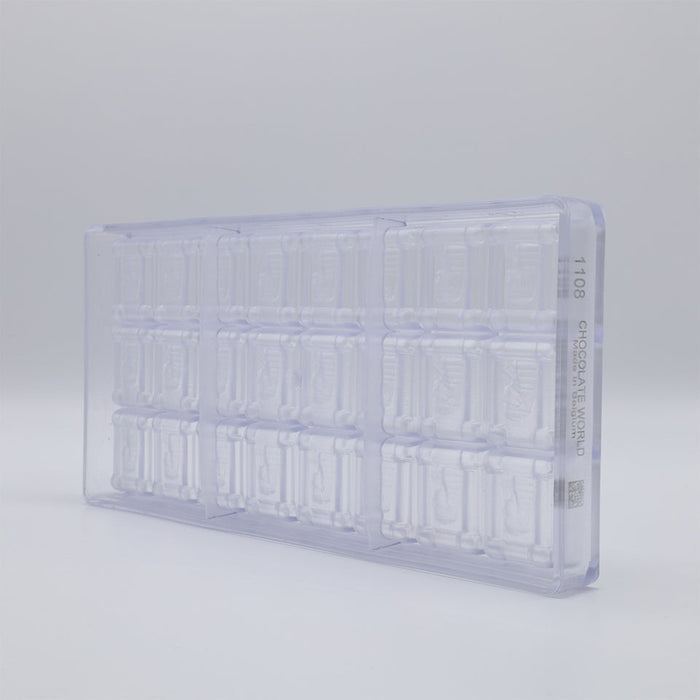 Chocolate World Cleopatra Polycarbonate Chocolate Mold – 1.42 x 1.14 x 0.55 in, 24 Cavities