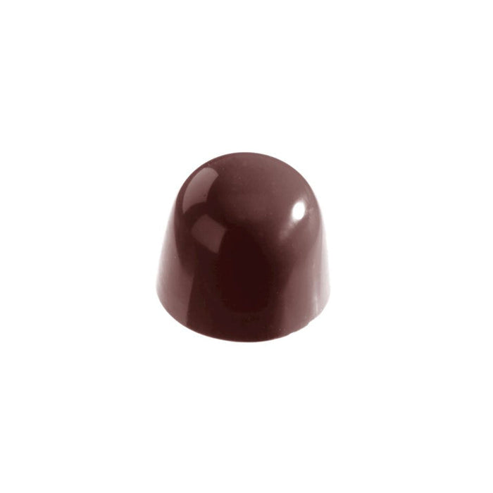 Chocolate World Cone Ø30×25mm polycarbonate chocolate mold 2472CW with 24 cavities, professional Belgian confectionery mold for bonbons and pralines, clear polycarbonate cone ø30×25mm chocolate mould 2472CW