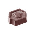 Chocolate World Crown polycarbonate chocolate mold 2301CW with 21 cavities, professional Belgian confectionery mold for bonbons and pralines, clear polycarbonate crown chocolate mould 2301CW