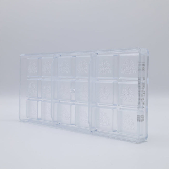 Chocolate World Cube Eid Mubarak Polycarbonate Chocolate Mold – ~0.98 x 0.98 x 0.79 in, 21 Cavities