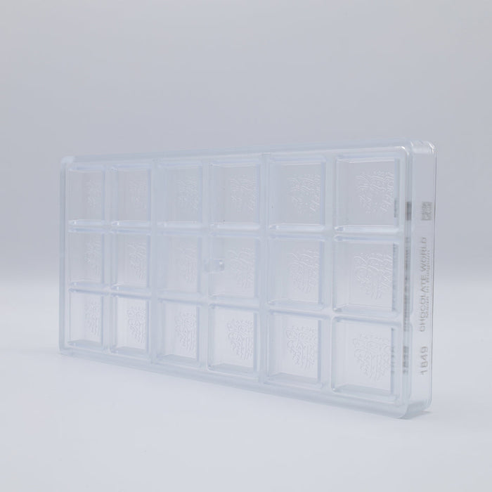 Chocolate World Cube Eid Mubarak Polycarbonate Chocolate Mold – ~0.98 x 0.98 x 0.79 in, 21 Cavities
