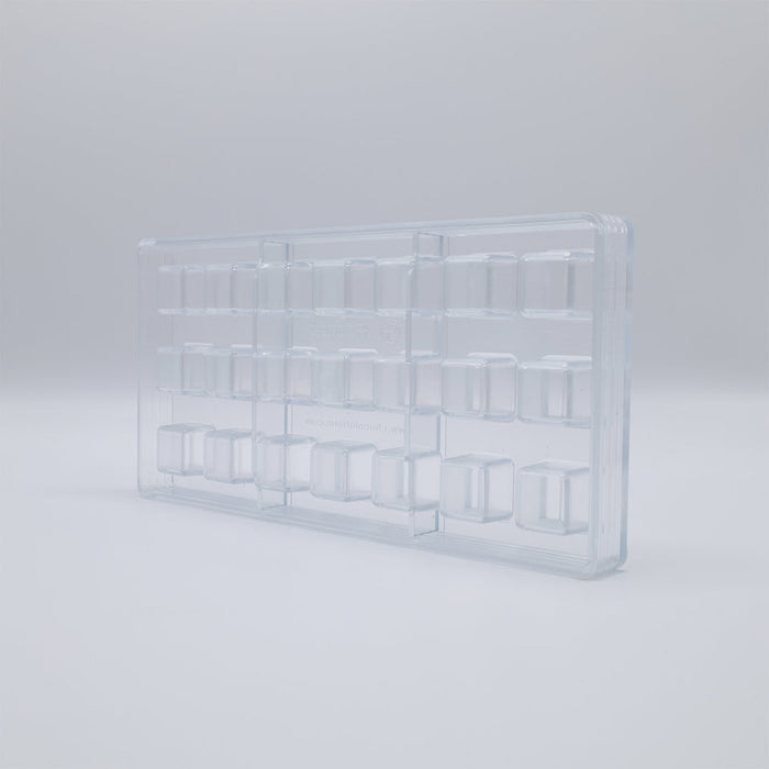 Chocolate World Cube Polycarbonate Chocolate Mold – ~0.79 x 0.79 x 0.79 in, 21 Cavities
