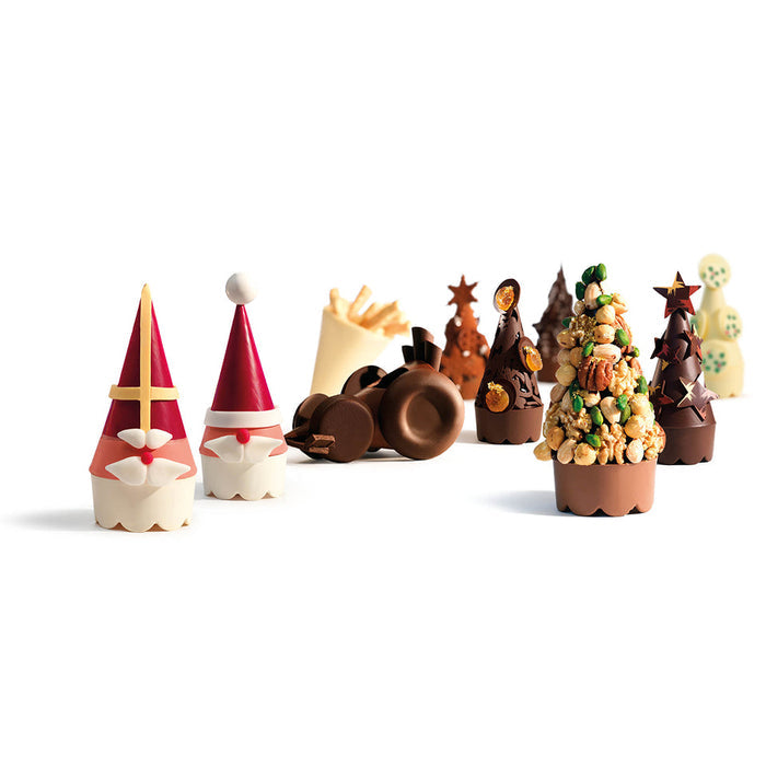 Chocolate World Cup Bottom HM005 Polycarbonate Chocolate Mold – ~1.77 x 1.77 x 0.39 in, 12 Cavities