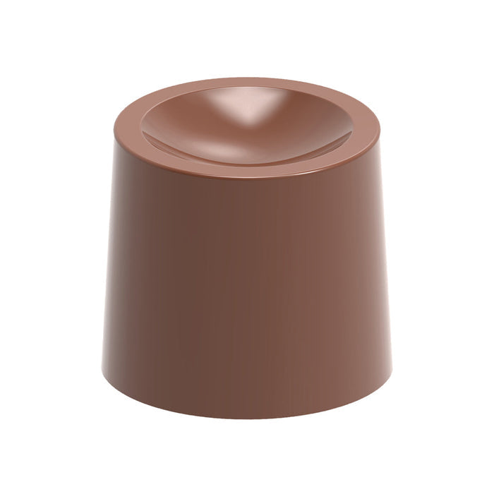 Chocolate World Cylinder polycarbonate chocolate mold 1694CW with 24 cavities, professional Belgian confectionery mold for bonbons and pralines, clear polycarbonate cylinder chocolate mould 1694CW