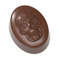 Chocolate World Día de los Muertos polycarbonate chocolate mold 12135CW with 21 cavities, professional Belgian confectionery mold for bonbons and pralines, clear polycarbonate día de los muertos chocolate mould 12135CW