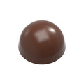 Chocolate World Dome 30mm polycarbonate chocolate mold 2483CW with 32 cavities, professional Belgian confectionery mold for bonbons and pralines, clear polycarbonate dome 30mm chocolate mould 2483CW