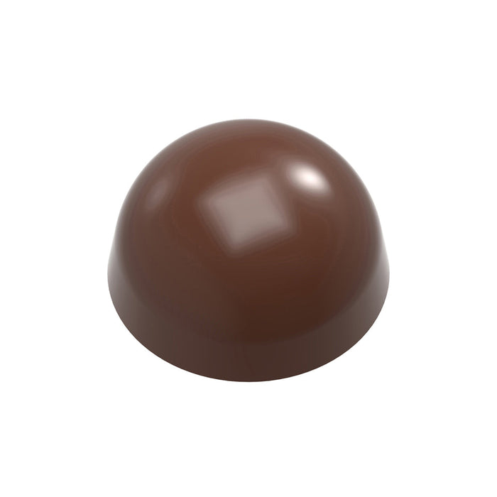 Chocolate World Dome 30mm polycarbonate chocolate mold 2483CW with 32 cavities, professional Belgian confectionery mold for bonbons and pralines, clear polycarbonate dome 30mm chocolate mould 2483CW