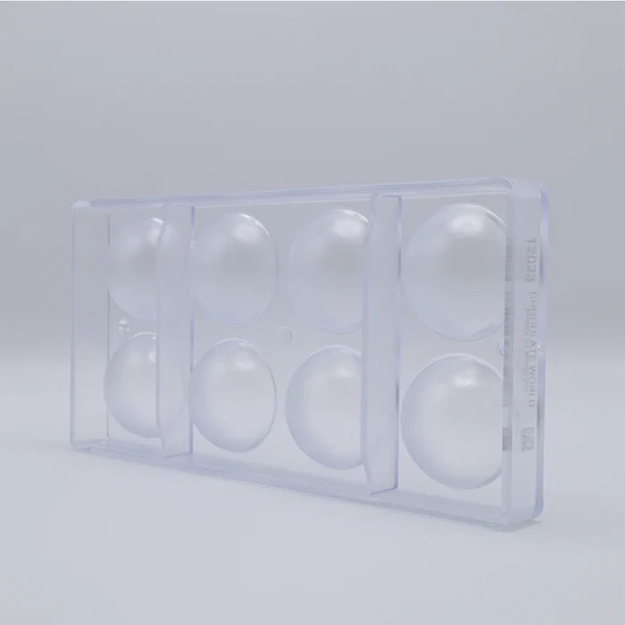 Chocolate World Dome / Half Sphere 50mm Polycarbonate Chocolate Mold – Ø 1.97 x 0.85 in, 8 Cavities