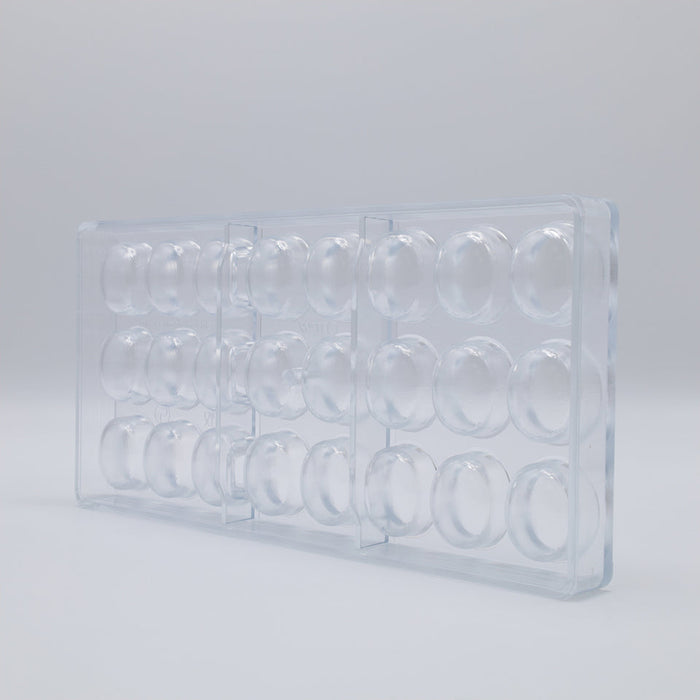 Chocolate World Dome Oval Polycarbonate Chocolate Mold – ~1.57 x 1.18 x 0.71 in, 18 Cavities
