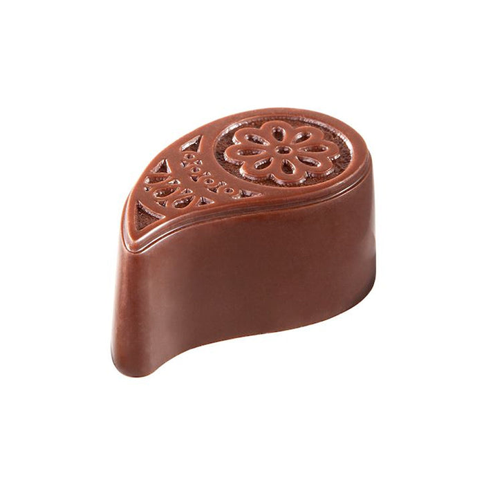 Chocolate World Drop Sherazade polycarbonate chocolate mold 1779CW with 18 cavities, professional Belgian confectionery mold for bonbons and pralines, clear polycarbonate drop sherazade chocolate mould 1779CW