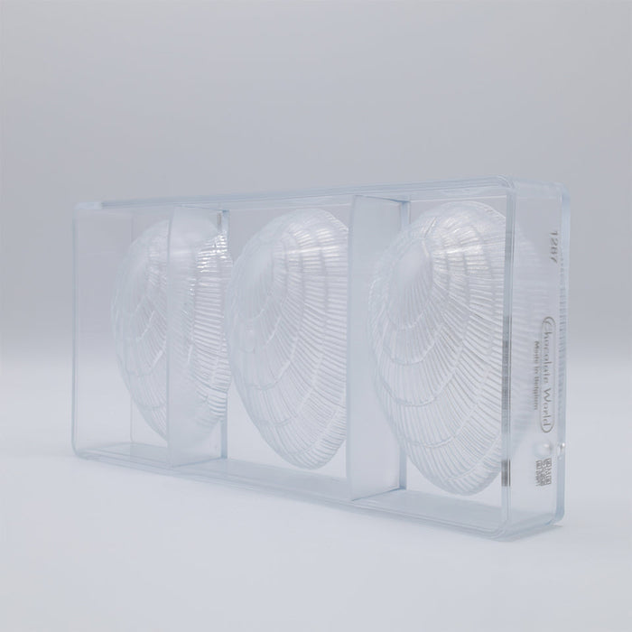 Chocolate World Egg Shell 118mm Polycarbonate Chocolate Mold – Double Mold, 3 Cavities
