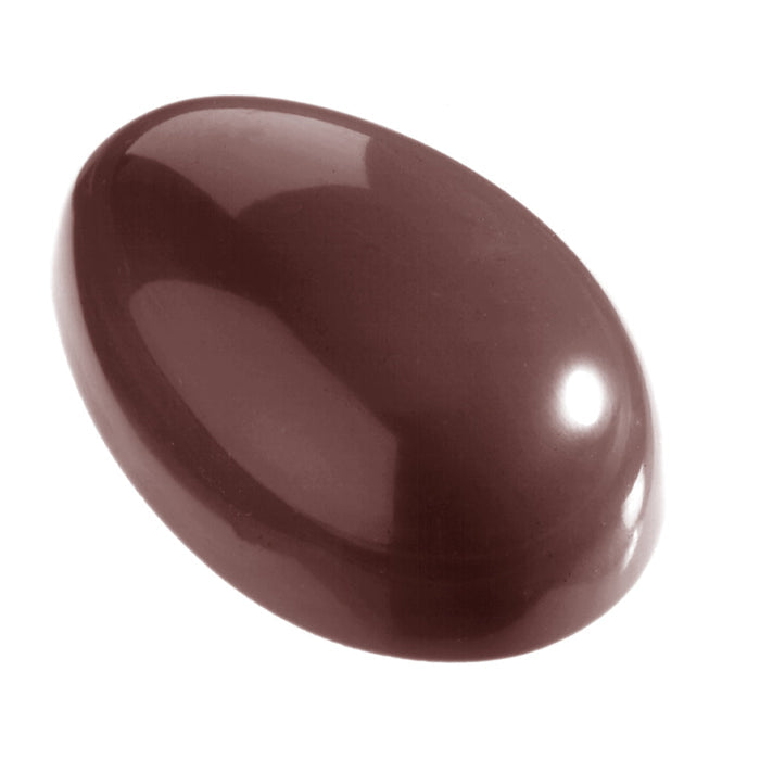 Chocolate World Egg Smooth 118mm polycarbonate chocolate mold 1255CW with 3 cavities, professional Belgian confectionery mold for bonbons and pralines, clear polycarbonate egg smooth 118mm chocolate mould 1255CW