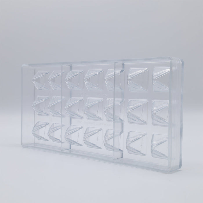 Chocolate World Egyptian Pyramid Polycarbonate Chocolate Mold – ~0.98 x 0.98 x 0.79 in, 32 Cavities