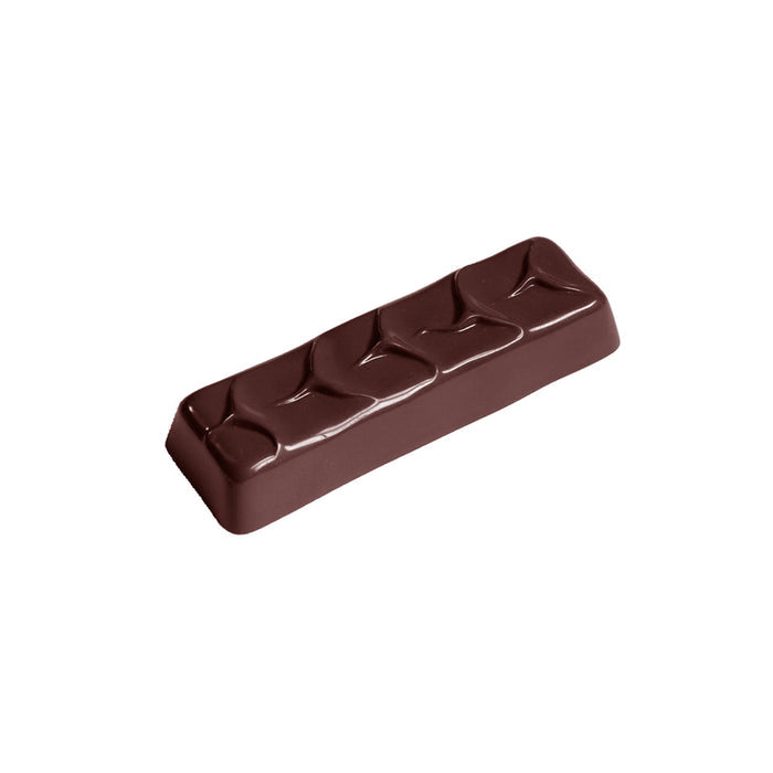 Chocolate World Enrobed Bar Large polycarbonate chocolate mold 2362CW with 8 cavities, professional Belgian confectionery mold for bonbons and pralines, clear polycarbonate enrobed bar large chocolate mould 2362CW
