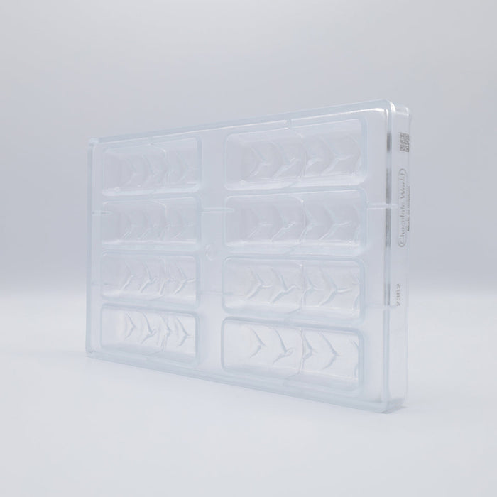 Chocolate World Enrobed Bar Large Polycarbonate Chocolate Mold – 4.13 x 1.30 x 0.79 in, 8 Cavities